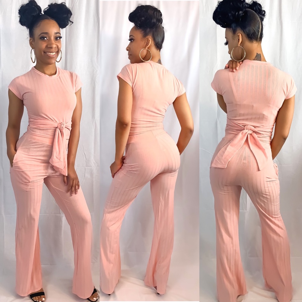 Powder Pink Pants Set